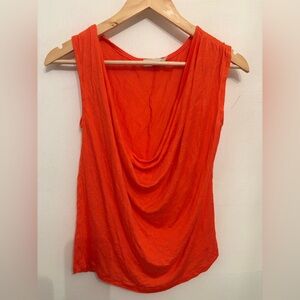 Costa Blanca Vibrant Orange Drape Tank Top